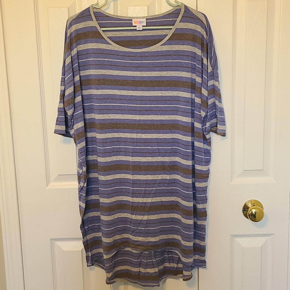 Lularoe striped Irma Top